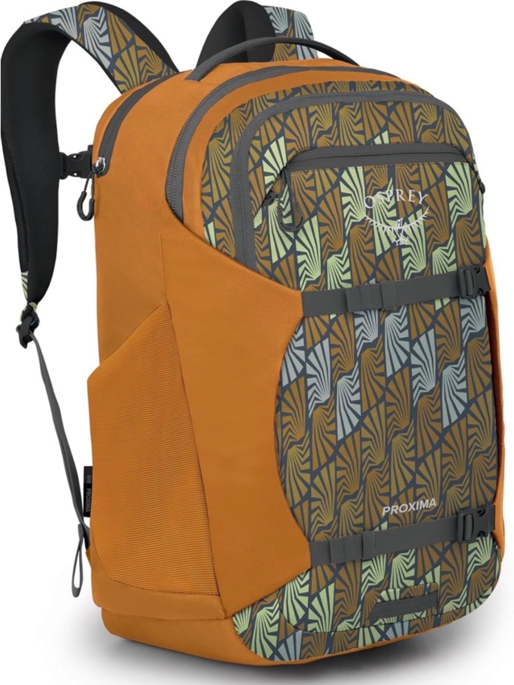 OSPREY Proxima Men's Orange and Green Patterned Backpack